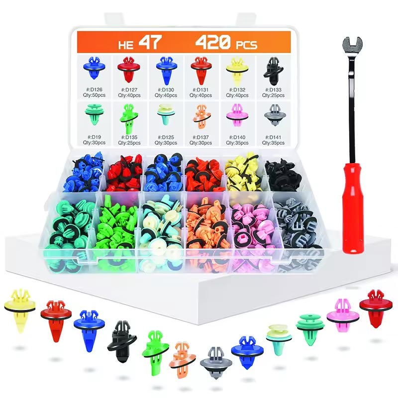 Car ventilabis Retainer Clips et Auto Fasteners Assortments